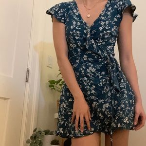 Floral Tie Front Dress